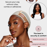 Sheer-Skyn Wig Grip Cap • Beige • Pack of 2 Caps