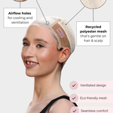 Sheer-Skyn Wig Grip Cap • Beige • Pack of 2 Caps